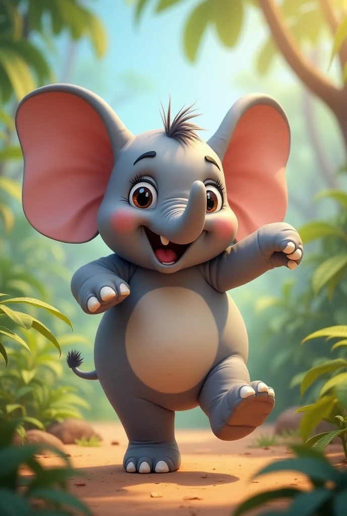 Laughing elephant cartoon cute 