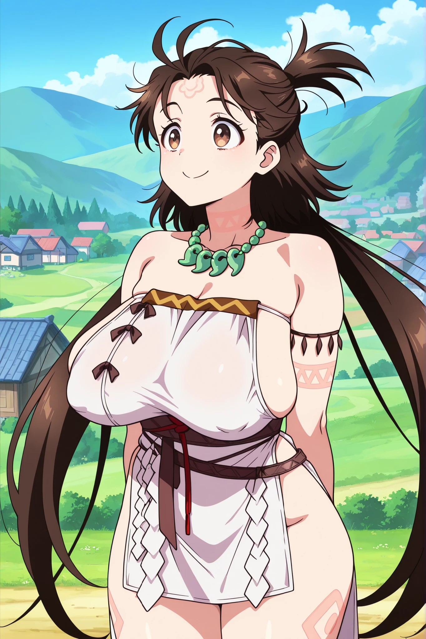 Outdoor、forest、(Ripped clothes)、Sweat、Hanging from a rope(Tied up with rope)、Spread your legs、sit、Showing off your armpits、blush、Angry face、Open your mouth、pubic hair、Toned body、Small breasts