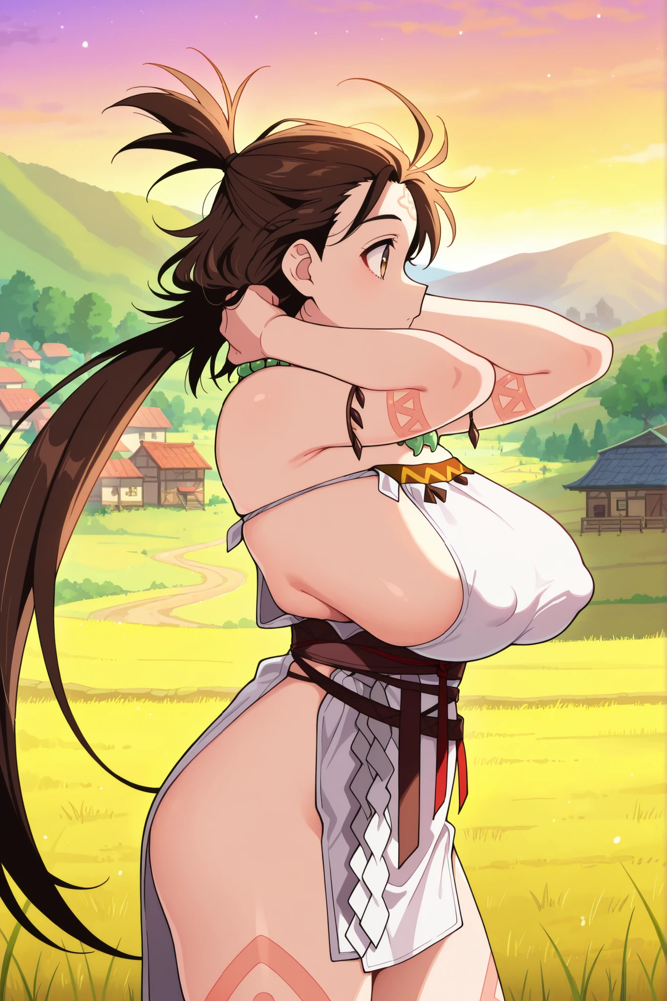 masterpiece, best quality, beautiful art, high resolution, well formed hands, body and fingers, 1 woman, solo, Lin Xiao Mei, cat ears and cat tail, grown up, arabian belly dancer, adult, large and round breasted, (perfect hands and fingers:1.5), cleavage, hair ribbon, full body, sexy and skimpy outfit , gorgeous legs and thighs , fighting in a combat match, showing her fighting skills, making her guard, about to hit the viewer, looking at the viewer,   sweating, bouncing breasts, smiling joyfully and brightly, being confident and proud, action and fighting scene, fighting cage on beach environment    