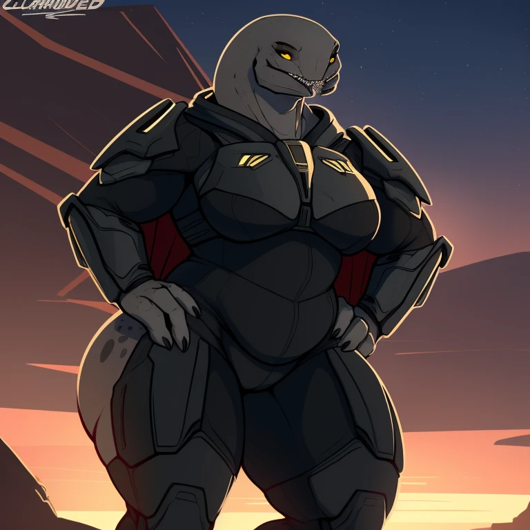 Tall_thick_bodied_Muscular_mature_sangheili female dark_gray_scaled_body gym_shirt pants thick_thighs large_breasts seductive_gaze misty_breath leaned_back spread_legs solo Masterpiece best_quality absurdres highly_detailed cleanly_drawn_eyes anthro_only by_claweddrip, by_greasymojo, by_underscore-b, by_runawaystride