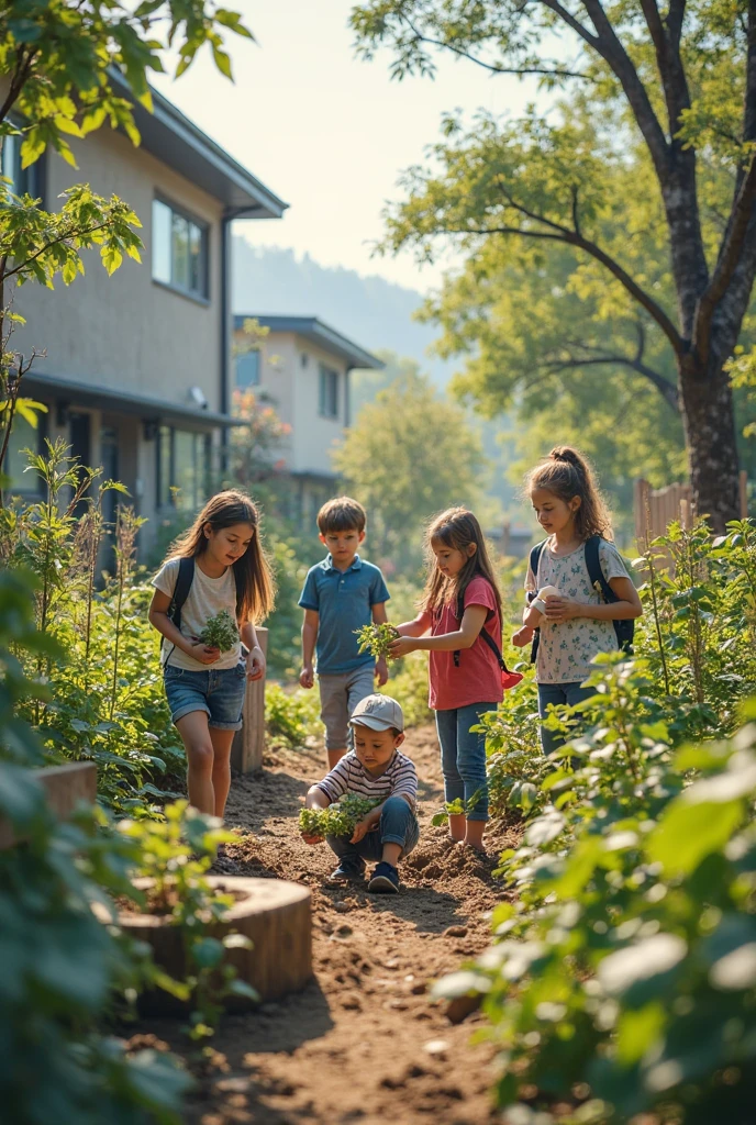 Eco-friendly education focused on the field of landscaping and gardening for children aged 6-10