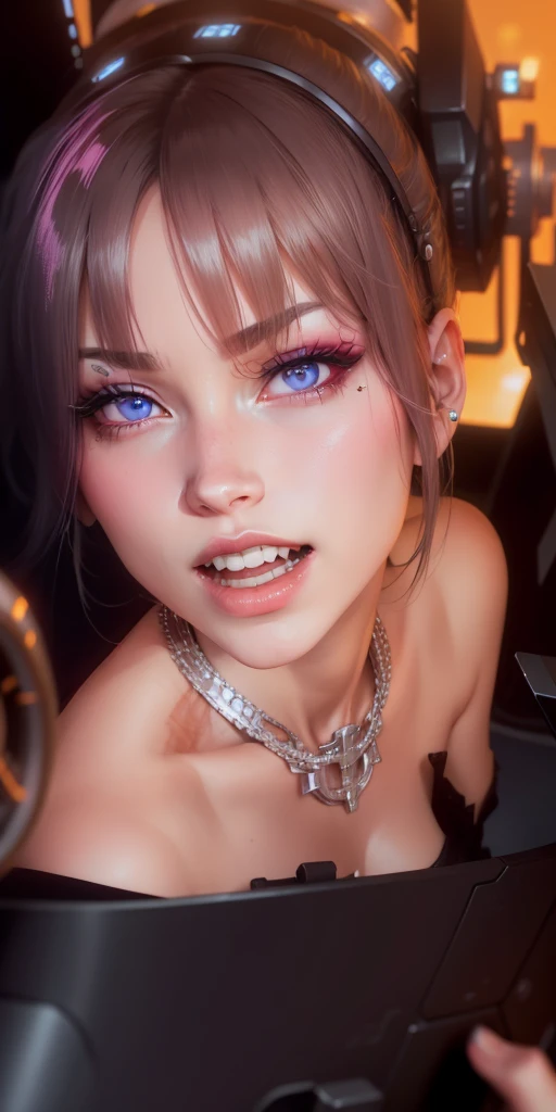 girl, boobs, bra, blue eye