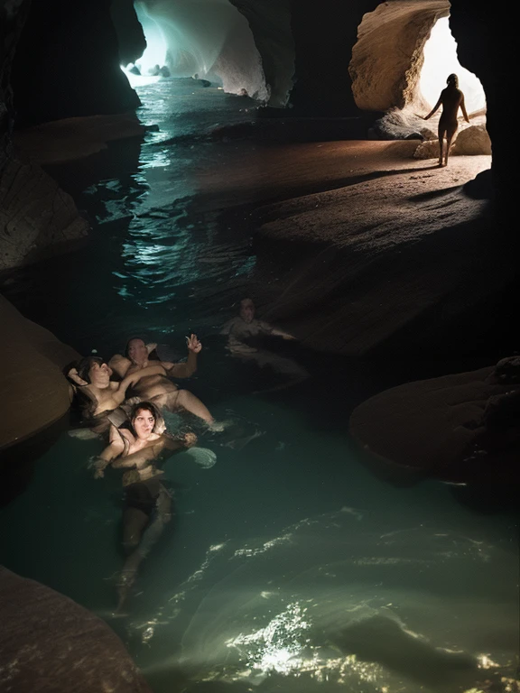 NSFW,Midnight Cave、((One boy and one girl having sex)),Missionary position,Moonlight,Bangs,a cute Japanese girl,17 age,Smile,wetbody,Trained abs,Necklace,Ponytail,closing eye,grabbing on breasts,A bracelet、being thin、small tit、Wet body、A large amount of liquid splashed out、