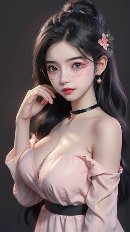 Fine、(The best illustrations)、8k UHD resolution、intricate-detail、top-quality、realisitic、ultra-detailliert、The best lighting、Best Shadows、Soft lighting、Ulutra HD、Dungeon and Dragon、caves、Dungeon、 A Necromancer、natta、Dark style、Succubus、Devil's Daughter、Bat Wings,(((Demon Hornlack-rimmed round glasses))))、(((Colossal tits)))、(Devil's Tail)、(red eyes glowing:1.6)、masterpiece、beautiful countenance、Tindall Effect、photos realistic、(High Detail Skins:1.2)、8KUHD、Digital SLR、hightquality、a picture、hight resolution、 absurderes、Ponytail distortion、best ratio four finger and one thumb、女の子1人、hair adornments、Red sparkling gemstone necklace、jewely、Beautiful expression、Body Up、Large breasts emphasis、Toned waist、Wide buttocks、Tindall Effect、Photorealsitic、(High Detail Skins:1.2)、pink nipple, pink pussy