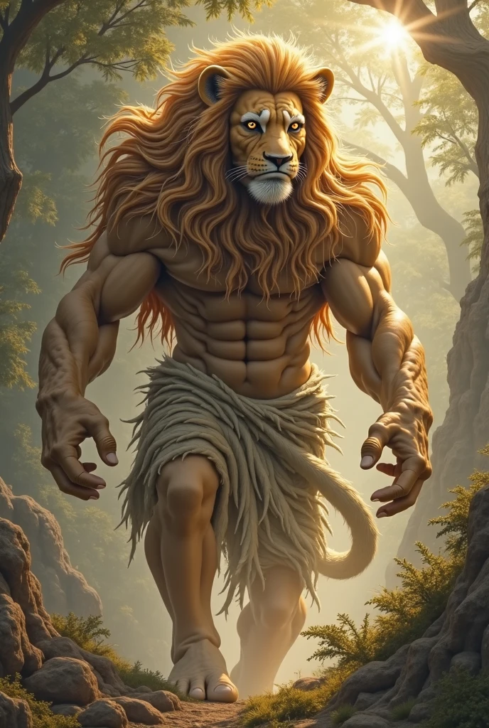 by chunie by catsudon by retros, male,ridiculuous,((mature,mature male)),((Bearded)),((Mustache)), felid, solo, ((Lion,tail)),(white hair), facial hair, facing viewer, ((Highly detailed face)), (((Grandpa Figure))), ((smilling)), red and orange abstract background, ((Naked)),((hard penis)), smile, ((((wise)))),((DILF)),