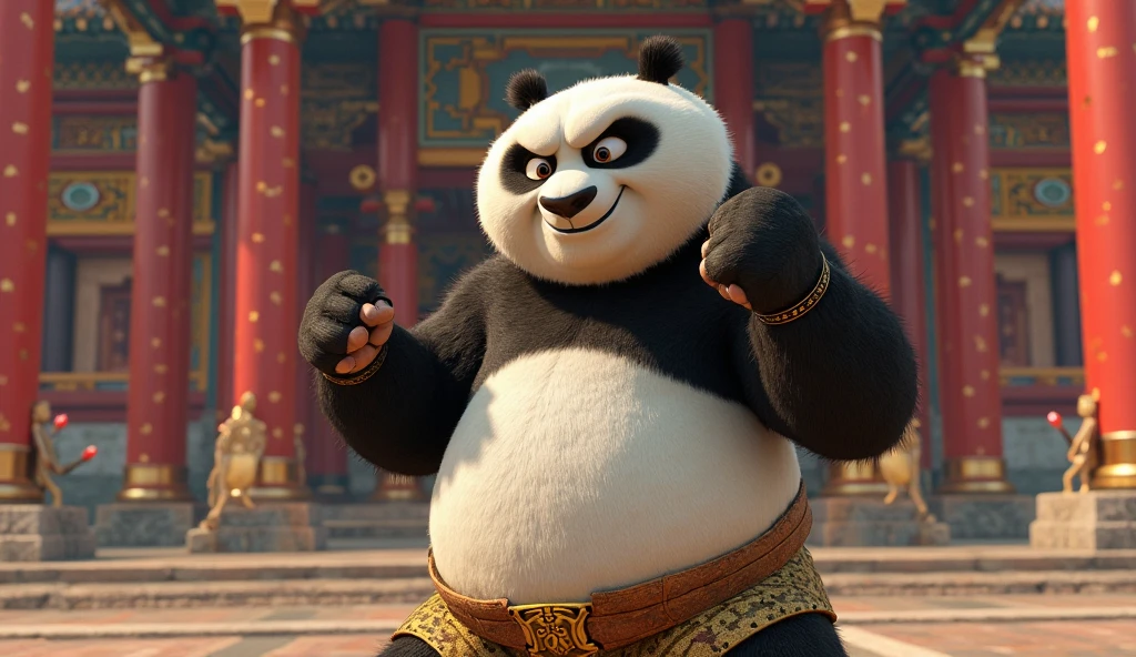 kung fu panda showing bodybuilding