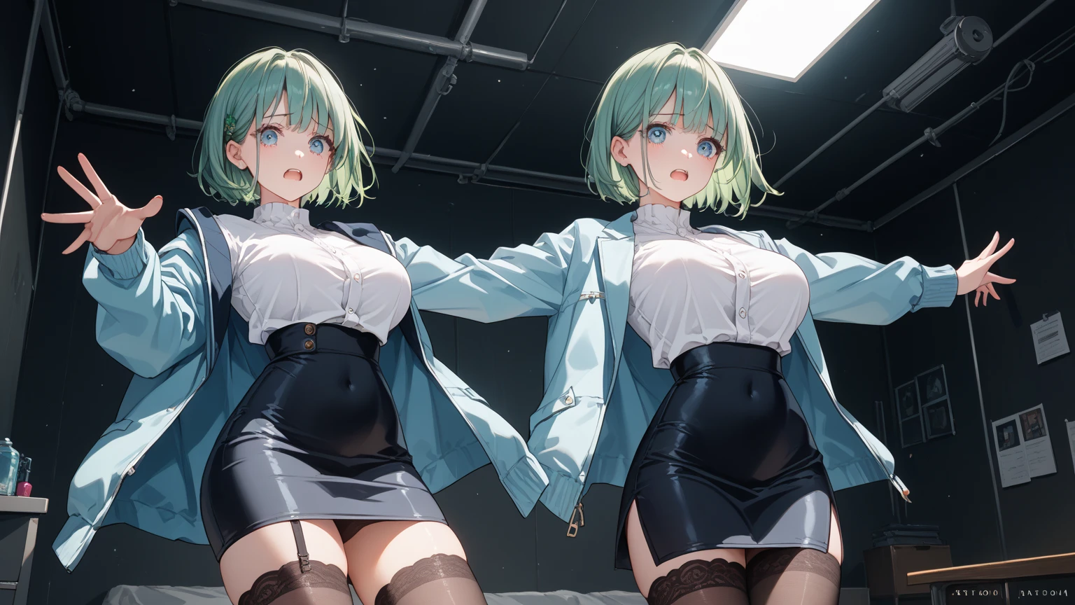 short hair,large breasts,
BREAK (blouse and long skirt:1.2),
BREAK (crotch rope walking:1.0), volleyball player, shiny skin, watching the view, seductive thighs, cameltoe, bare arms, bare hands, bottomless,
BREAK (masterpiece:1.2), best quality, high resolution, unity 8k wallpaper, (illustration:0.8), (beautiful detailed eyes:1.6), extremely detailed face, perfect lighting, extremely detailed CG, (perfect hands, perfect anatomy),