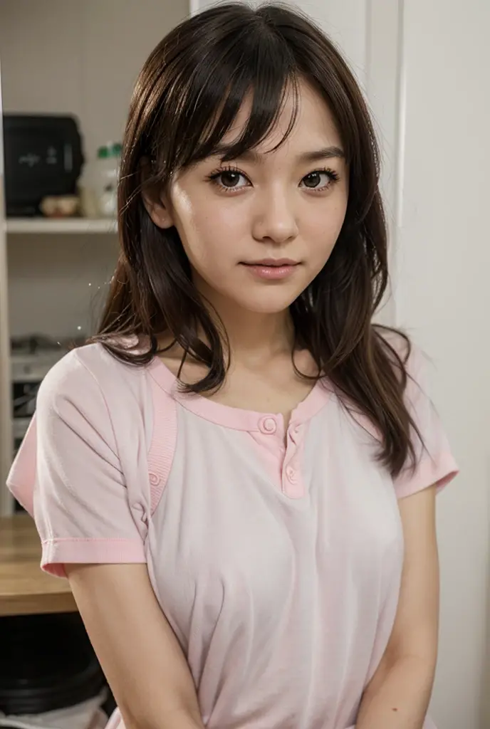 (photo practical:1.4), (hyper practical:1.4), (practical:1.3), (Smoother lighting:1.05), (Improving the quality of cinema lighting:0.9)、Natural light、Professional photos, practical portrait,(Japanese beautiful girl、15-year-old junior high school student),, Beautiful face and eyes, Very cute face, smile, vitality, vitality, (Sexy nurse uniform with a wide open chest:1.2、The chest is open wide and her breasts are exposed、Her clothes are open and her naked body is visible、Showing her boobs、very beautiful small breasts、Small breasts、Beautiful cherry-colored areola、Erect nipples、Small butt、Shaved),The hem is short and the lower half of the body is visible、No underwear、 Light Pink, white, (Breast nurse:1.4),  (district), Stethoscope, white Wallpaper, Portrait of sexy girl, (View from below:1.2)、Shooting from the knees up、Treatment room in hospital、Nurse hat、首からStethoscopeをかけている、No underwear、No underwear、No bra、(Stethoscope)Holding a syringe in your hand、topless、Upper body naked
