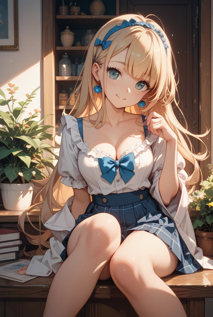 (masterpiece:1.2), (highest quality:1.2), Curvy but slender body, perfect eyes, perfect face, perfect lighting, 1 girl, in the garden, (blouse),(skirt),(maid),(ponytail),curly hair, fine clothes, detailed outdoor background, compensate, eye shadow, thick eyelashes, fantasy, whole body、blue sky、Bright and beautiful face、young shiny glossy white shiny skin、the best beauty、the most beautiful bright blonde hair in the world、thin hair、long hair、Shining beautiful bangs、big shining blue eyes、very beautiful and nice 18 years old, the most beautiful girl in the world、small breasts、a sexually excited look、tits、nipple、spread your legs wide、((she shows panties、skirtを持ち上げる、I'm seducing you))