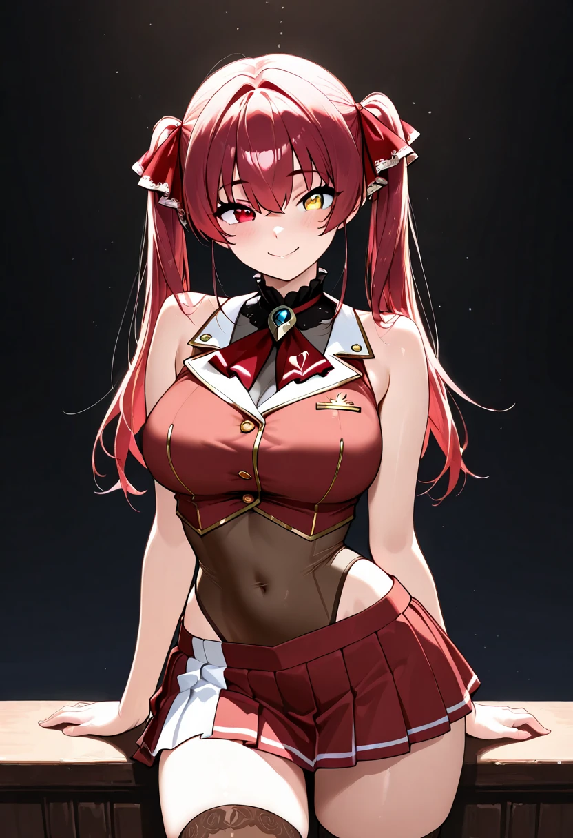  greatquality,,best quality,  perfect anatomy,,very aesthetic,  1girl,  {{houshou marine (1st costume)}}, {{hololive}} , light smile,    mediumshot,,mediumshot,