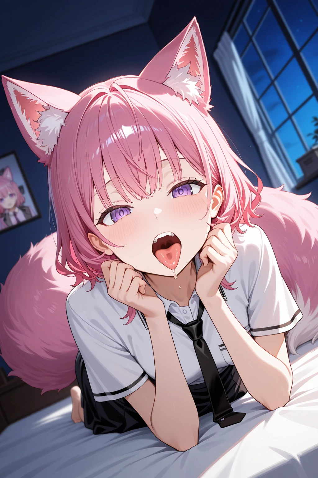 ((masterpiece, best quality)),high resolution,ultra detailed,8k,16k,detailed background, perfect lighting,detailed beautiful eyes,1girl,nsfw,embarrassed,blush,look at viewer,(steam,sweat:1.2),aroused,seductive eye,(from above,from front:1.4),(pov:1.4),face focus,fisheye lens,1boy,1penis,(oralsex),(deep fellatio,hetero:1.4),:>=,(penis in mouth),cum in mouth,portrait,haru urara,pink hair,pink eyes,long ponytail,short stature,little_girl,child_body,small breast,flower shaped pupils,(anime style:1.2),seaside beach