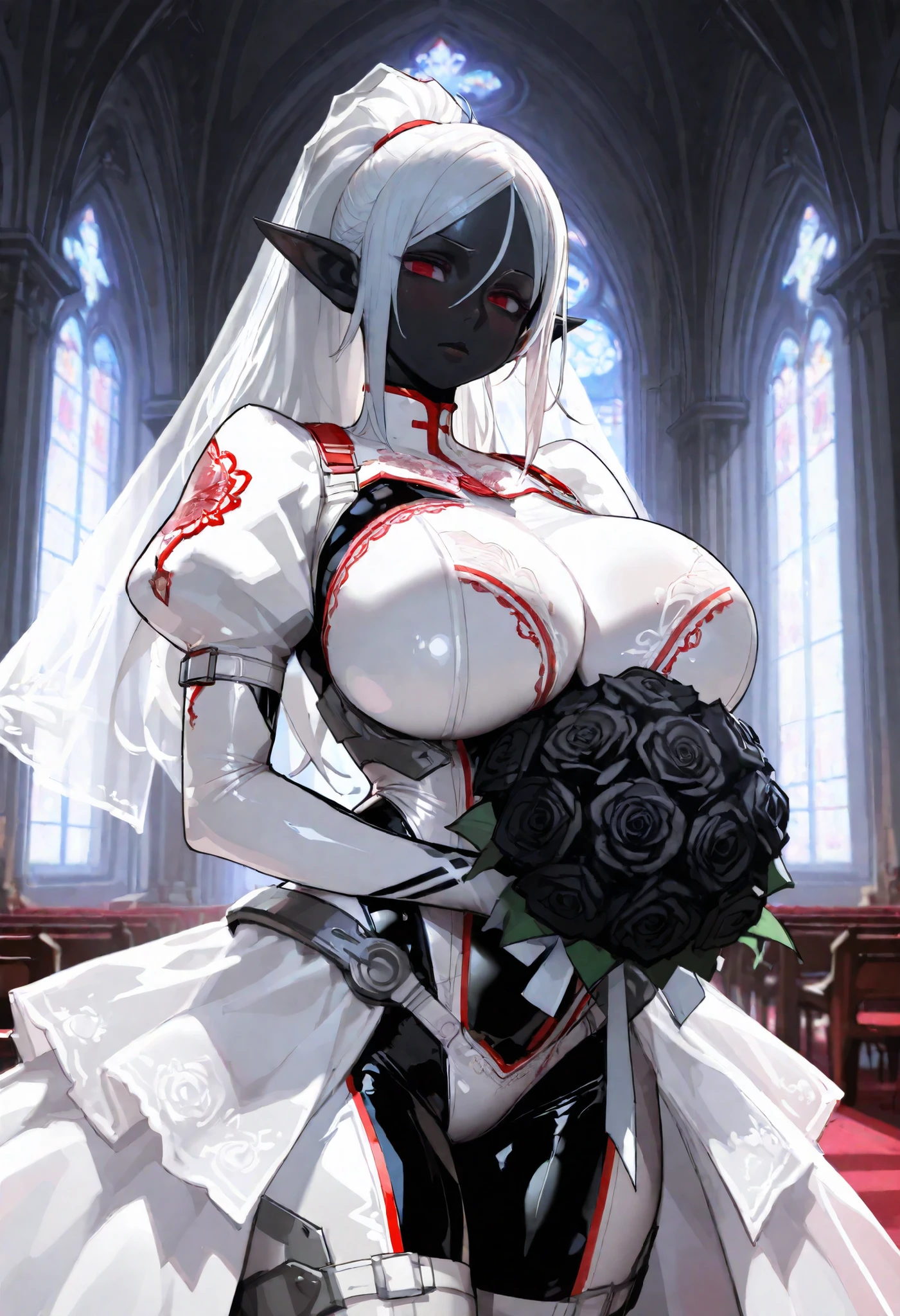 score_9, score_8_up, score_7_up, score_6_up, source anime,masterpiece,best quality,1girl,nero claudius \(bride\) \(fate\), nero claudius \(bride\) \(third ascension\) \(fate\), nero claudius \(fate\),Bride1st,NeroCCC Form,large breasts,wide hips,thick thighs,smile,luxury,white church,white theme,rose petals,cowboy shot,