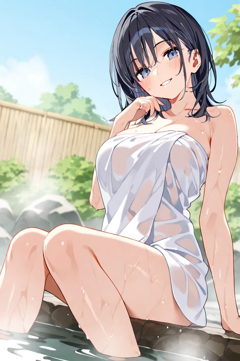 masterpiece, high quality, 8k, Beautiful lighting,sunny day, ambient light, sunlight, 1 girl, alone, hiori kazano, , ((detail gray eyes)),, (perfect nipples) ,(topless) , (full open white shirt) , ,Looking at the audience, window, (white lace panties), (slender body), (detailed navel) , (Slim thighs),((Close your legs)),((clavicle)),Slender body, (bath tab) ,(sitting) ,Slim arms ,,White underwear, blush , ((blush)) ,