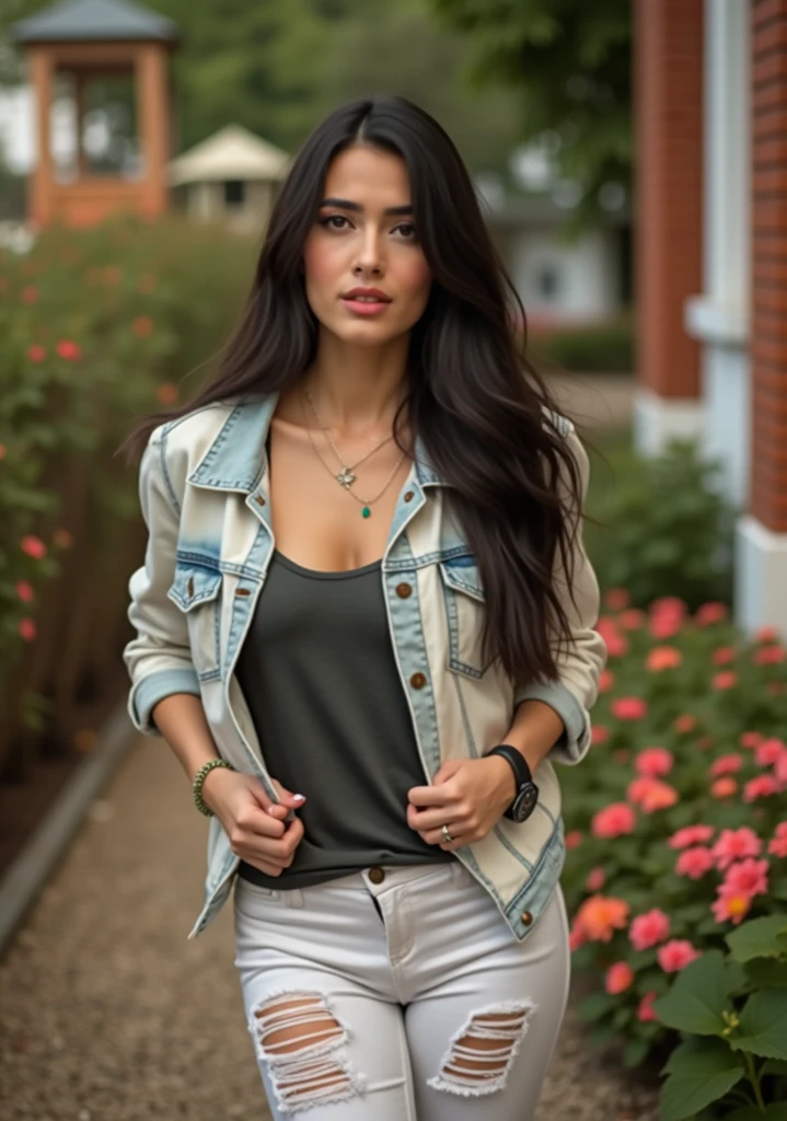arafed woman in striped shirt leaning against a tree, 2 4 year old female model, in forest, in avila pinewood, in beautiful woods, in woods, in the forest, in a forest, in a tree, on a tree, next to a tree, in the woods, arrendajo in avila pinewood, very pretty model