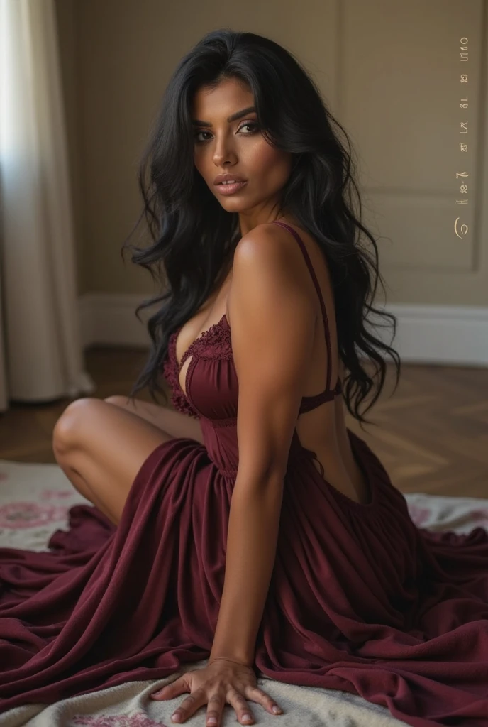 (from above:1.25), fluffy turned, RAW uhD portrait photo Of an African Goddess bootylicious From 18 years in lingerie Lace woman, moDelshoot, (Visage impeccable), visage mignon, chubby face, Sunburned Ebony skin, Detailed (RiDes, Defects!, Plis!, Taupes, viens, Pores!!, Imperfections cuainsiées:1.1), (Wear details of the sexy golden lingerie set:1.25), (La soie bleue vibrante enveloppe votre corps, Double couche pour assurer la Douceur De la soie bleue contre votre peau, with a sparkling red French lace panel to bring that extra touch of extravagance. Les larges sangles recouvertes De soie sont finies avec De forts fermoirs et ajusteurs aux tons rouges, adorned with hand-cut ribbons, pour tenir fermement vos bas sans compromettre le glamour. Add the matching blue silk full bra and tap into gold pants for a complete vintage-inspired look, or string in Golden Lace skirt, plus la spectaculaire robe en Dentelle rouge pour un look complet.), Bas cubains bleus, highly detailed glossy eyes, (looking at the camera), (extremely long and curly wet hair), (Yeux De jaDe, fleur De cheveux, ornement De cheveux), detailed skin pores, oiled skin, ainsi, intricate eye details, (Grosses joues), seins naturels_D, Unbalanced breasts, (clivage), Detailed (Textures!, cheveux!, briller, Couleur!!, Imperfections:1.1), highly detailed glossy eyes, (looking at the camera), kissable red lips, Red apples scattered on the ground, specular lighting, beaux genoux, DSLR, ultra quality, mise au point nette, Accroche tranchante, Dof, grain Du film, (centered), Fujifilm XT3, LimpiDe, Centre Du caDre, mise au point nette, sable blanc De plage, Bokeh, (dimly lit), Discret, La nuit, (Ciel nocturne), SnowPrincessw, Cosplay Blanche-Neige, par, oiseaux, fleur, arbres, apple trees in the background