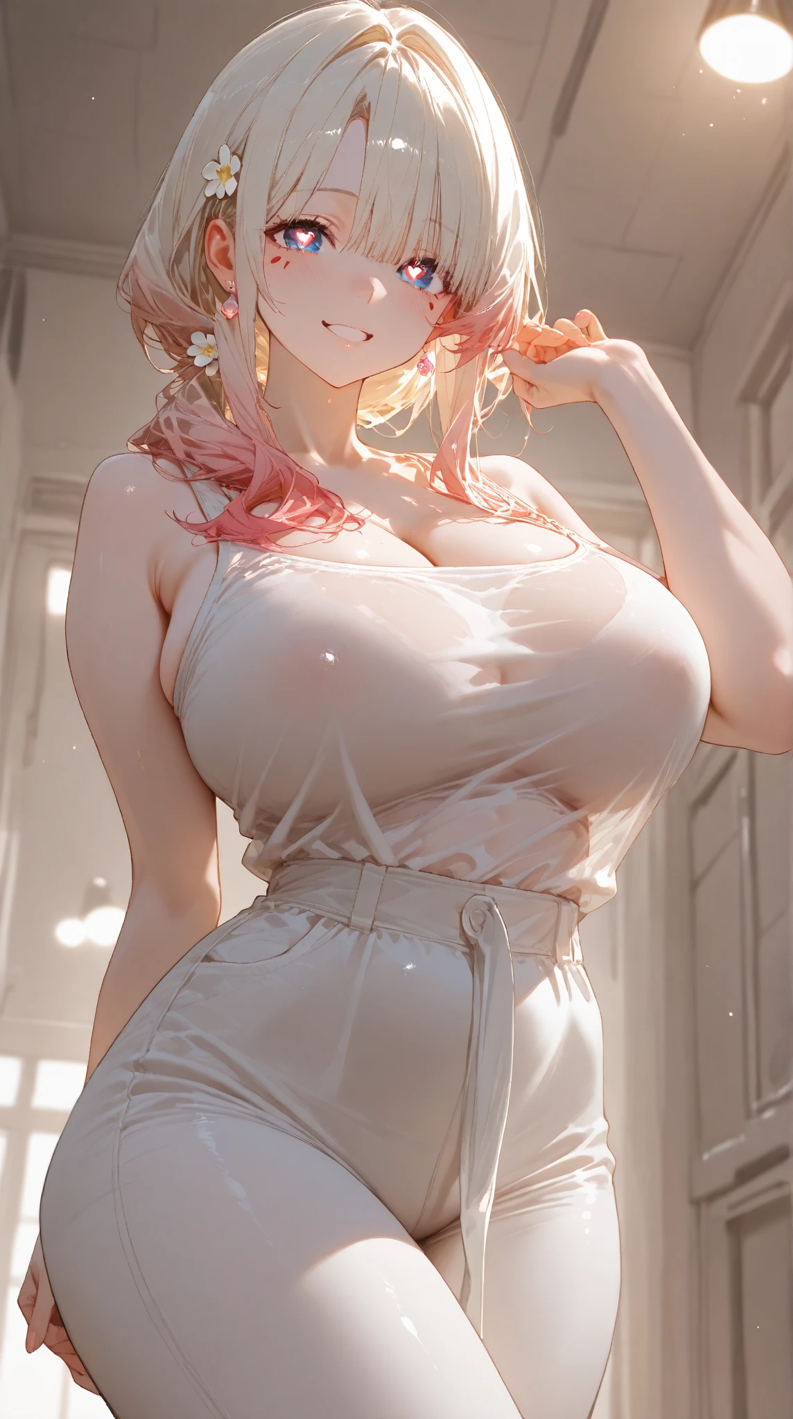 ((Best quality, detailed background,depth of field, volumetric lighting, sharp focus, Absurd, ultra-detailed), 1 sexy girl ((beautiful, nami ( one piece) ,voluptuous,  blushing, 18 years old, lush, soft, curvaceous body)), in city , day , ((nude)), erotic pose in public