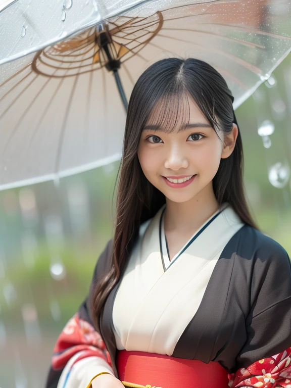 songkran,Wet roads , soaked through,drenched, Dripping, Wet Face,Wet clothes, Wet Skin, Wet Hair,A young woman with a cute face like an idol,chest,chest元が見えるデザインのメイド服,cling,RAW Photos,Genuine,Genuine,High resolution,RAW Photos,masterpiece, Genuineistic, beautiful