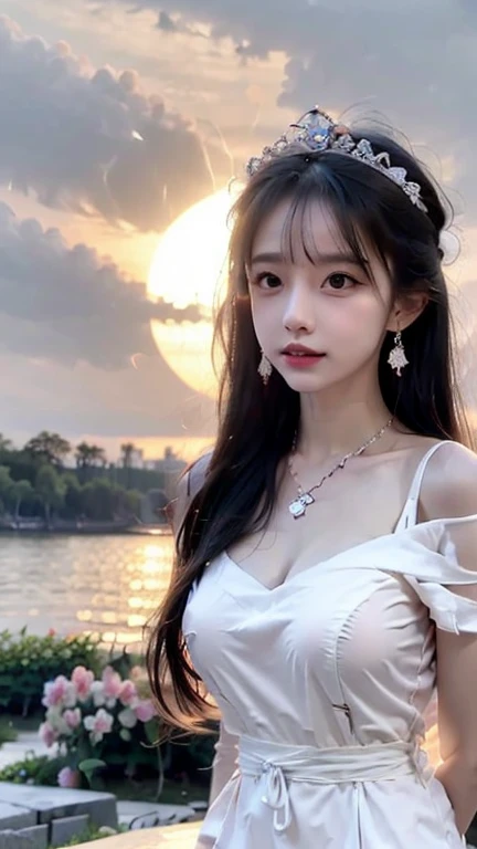 tmasterpiece，best qualtiy，（realisticlying，photo-realistic：1.37），8k，an extremely  delicate and beautiful，astounding，finedetail，brunette color hair，Light smile，1girll，（perfect female shape），full bodyesbian，Naked，middle  breasts，seductiv
