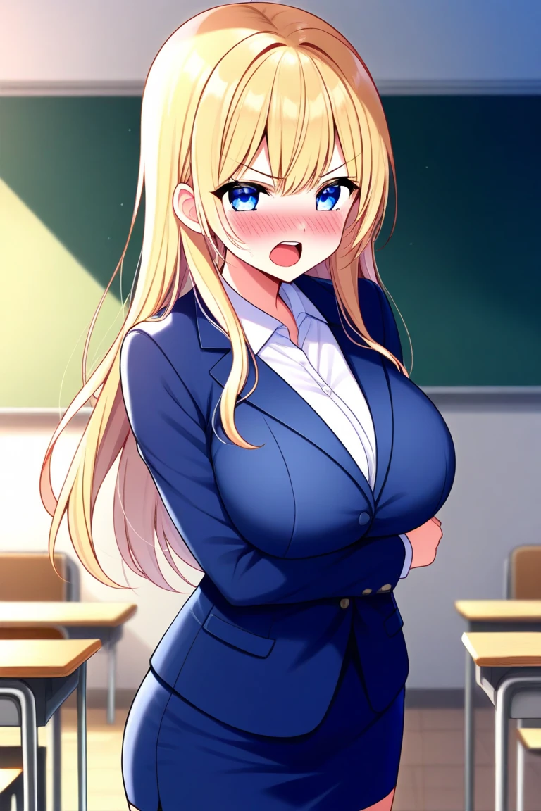 Real、8K High Resolution、Cat ear、Girl、、blouse、mini skirt、Broad shoulders、Breast enlargement、Cleavage、classroom、curtain、Gentle Breeze、Long Hair、ponytail、Leaning forward、Reach for your desk、Smile of joy、Joy、Bold、