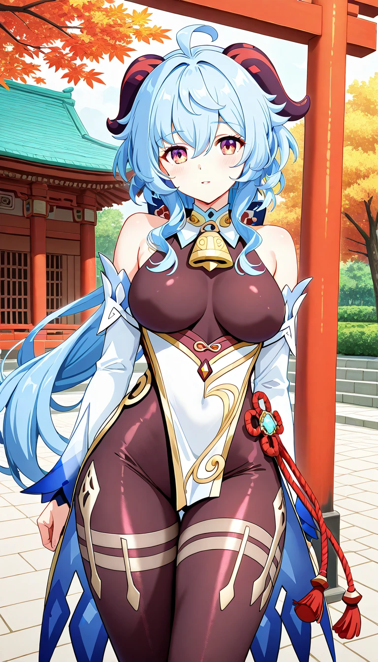 Bigboobs,white hair,cleaveage,thicc tigh,wide hips,smile