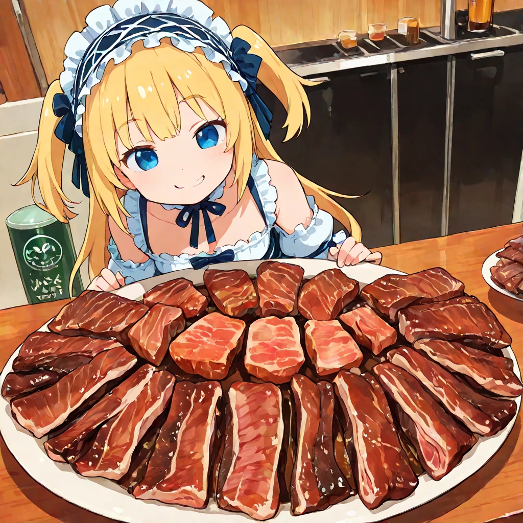 Blonde, naked, lying on the floor, nipples, legs spread in an M-shape, pussy being pounded from below with a meat stick with a protrusion, arms hanging, legs restrained by a machine, armpits, mouth open and drooling, machine rape, blindfolded, meat stick inserted deep into female genitals, drooling, small breasts, tiny breasts, stick stuck in pussy, braids, legs spread in an M-shape, meat stick inserted into pussy, squirting out of pussy, knees raised
