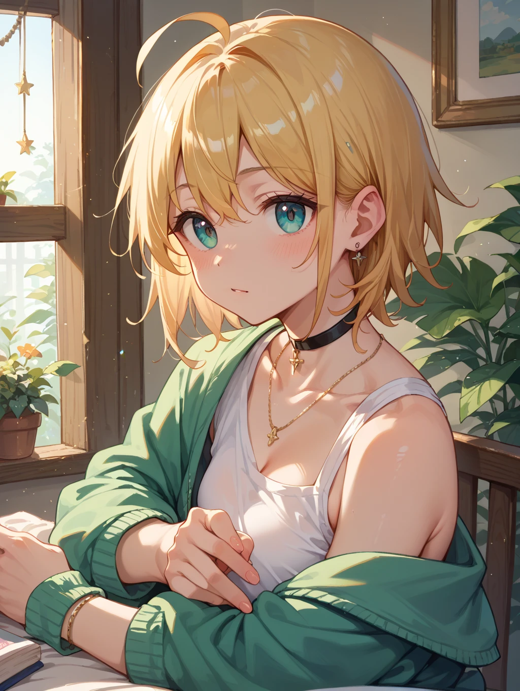 Pervert girl watching hentai