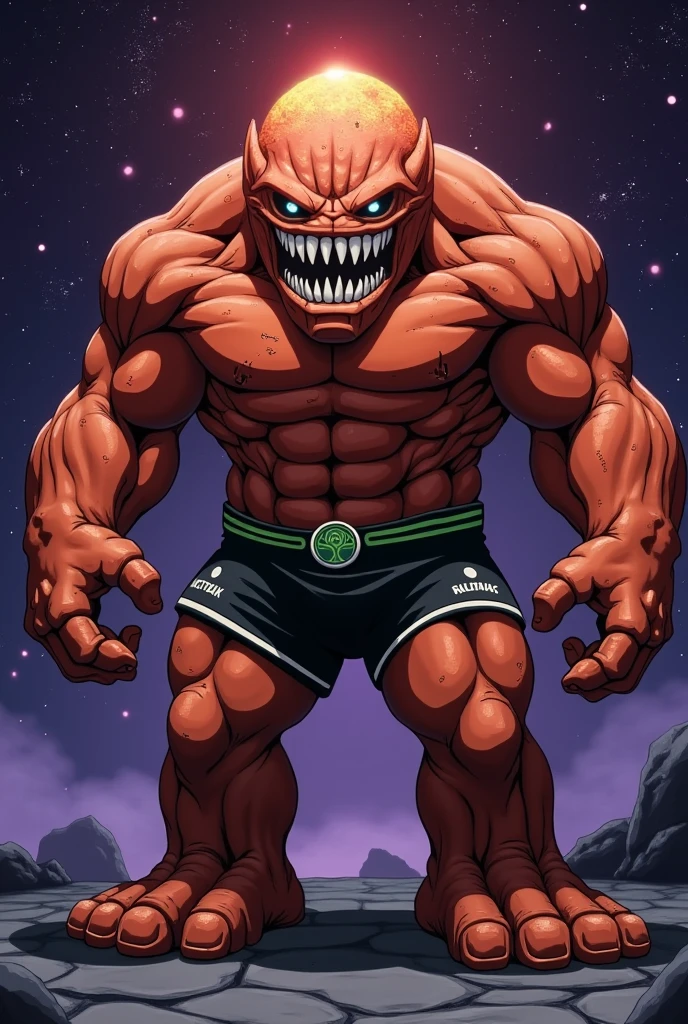 A huge giant stands in the sea。red colored skin,Filled with steam,Muscle tissue暴露,attack on titans,ground bell,Sense of oppression,Japanese anime,The waves are rough,Muscle tissue,High quality detailing,4K