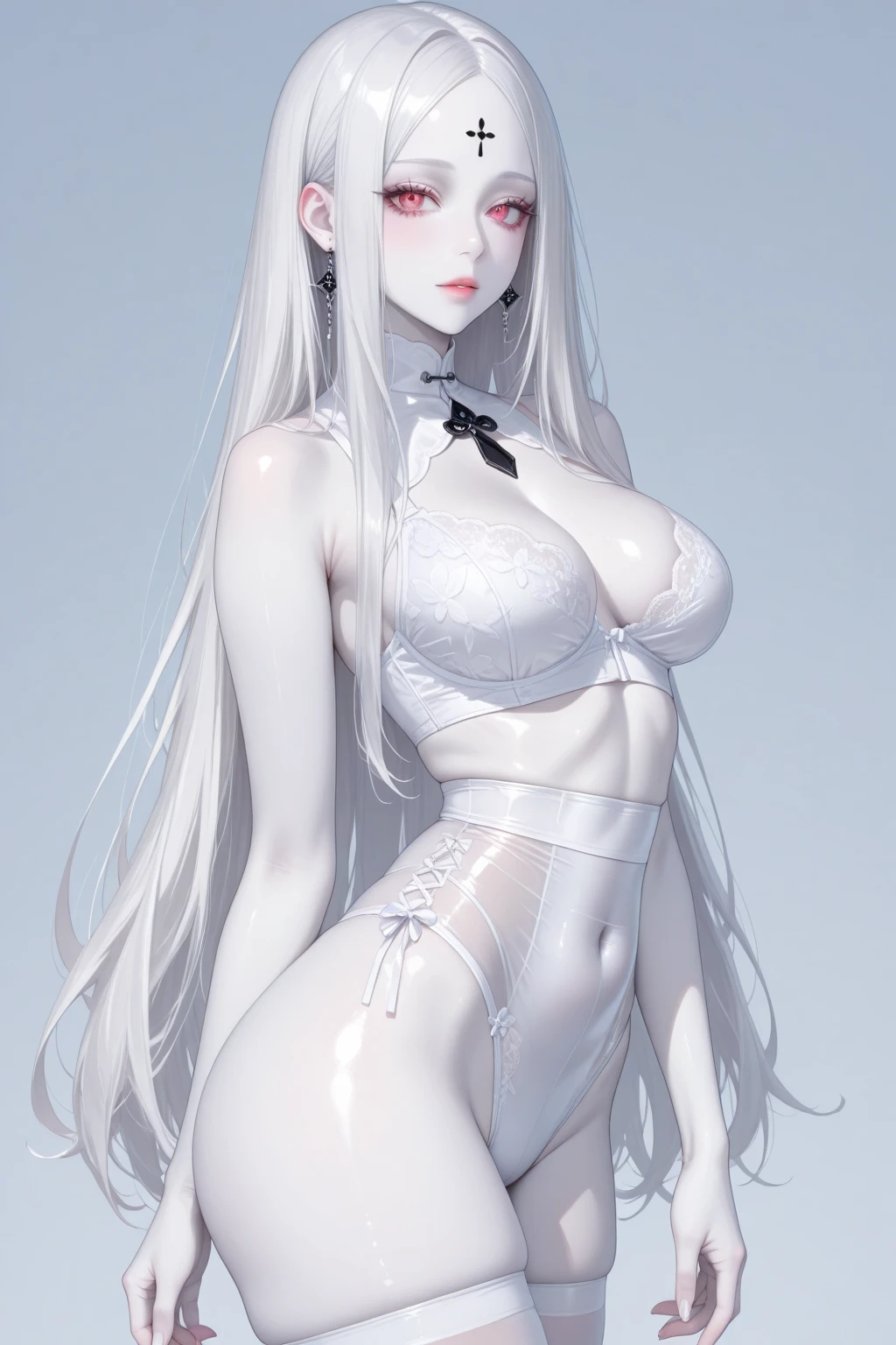 NSFW, Full nudity, (((Very elegant and beautiful, Perfect detail, Very detailed))), whole body, The most detailed elf girl, Written boundary depth, 美しく詳細なwhole body, Beautiful crystal clear skin, Thin legs, 1 Girl, 20-year-old, Long Hair, Spiked Hair, Gray and silver hair, Beautiful detailed hair, Perfect Face, A light smile, Beautiful, detailed, deep eyes, Blue Eyes, Please open your mouth a little, Delicate arms and hands, Pale skin, Pointed Ears, Earrings, Beautiful and gorgeous necklace, Shiny body, Colorful background, HD background, Blurred Background, Very delicate and beautiful, masterpiece, (((Highest quality, Very beautiful 8K CG wallpaper))), (((Trendy hairstyles))), Functional, Seductive, Erotic, Wet and shiny body, No underwear, No bra, (((Raised flesh in the exposed hairless crotch that is fully see-through、Clearly visible crotch cleft))), Looking up from below, in the forest, moonlight,