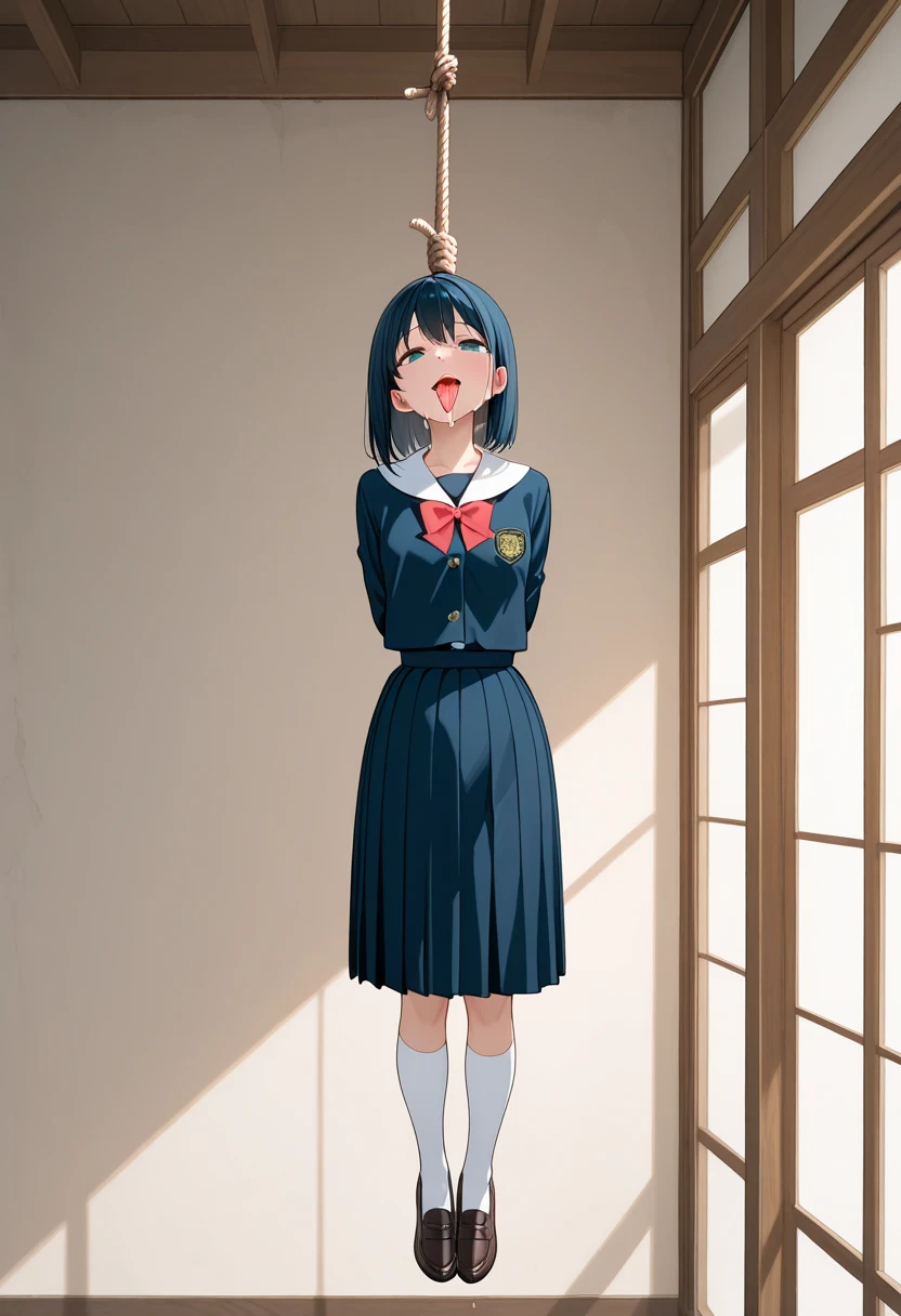 masterpiece, best quality, highres, 1girl, solo, bangs, light makeup, glossy lips, highly detailed, illustration, FGOErice, (school shirt, pleated miniskirt), pouting, from behind, picture in a frame, (glory wall pose:1.3)