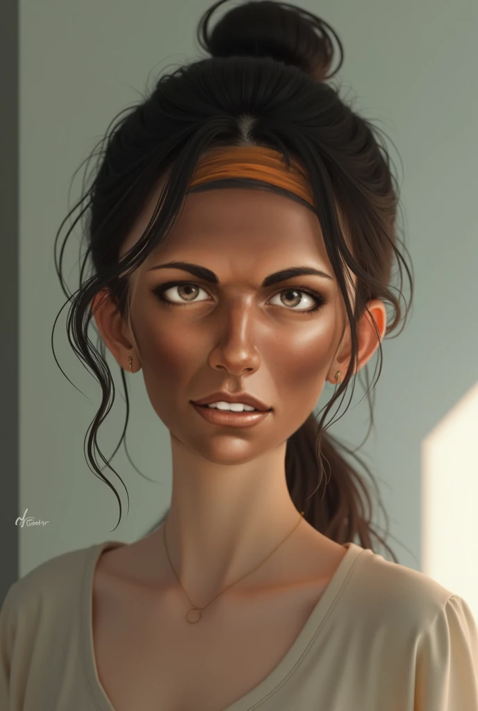 Inara Serra from Firefly/Serenity 
TV show played by Morena Baccarin, 
((nude)), ((head portrait)), plain 
white background