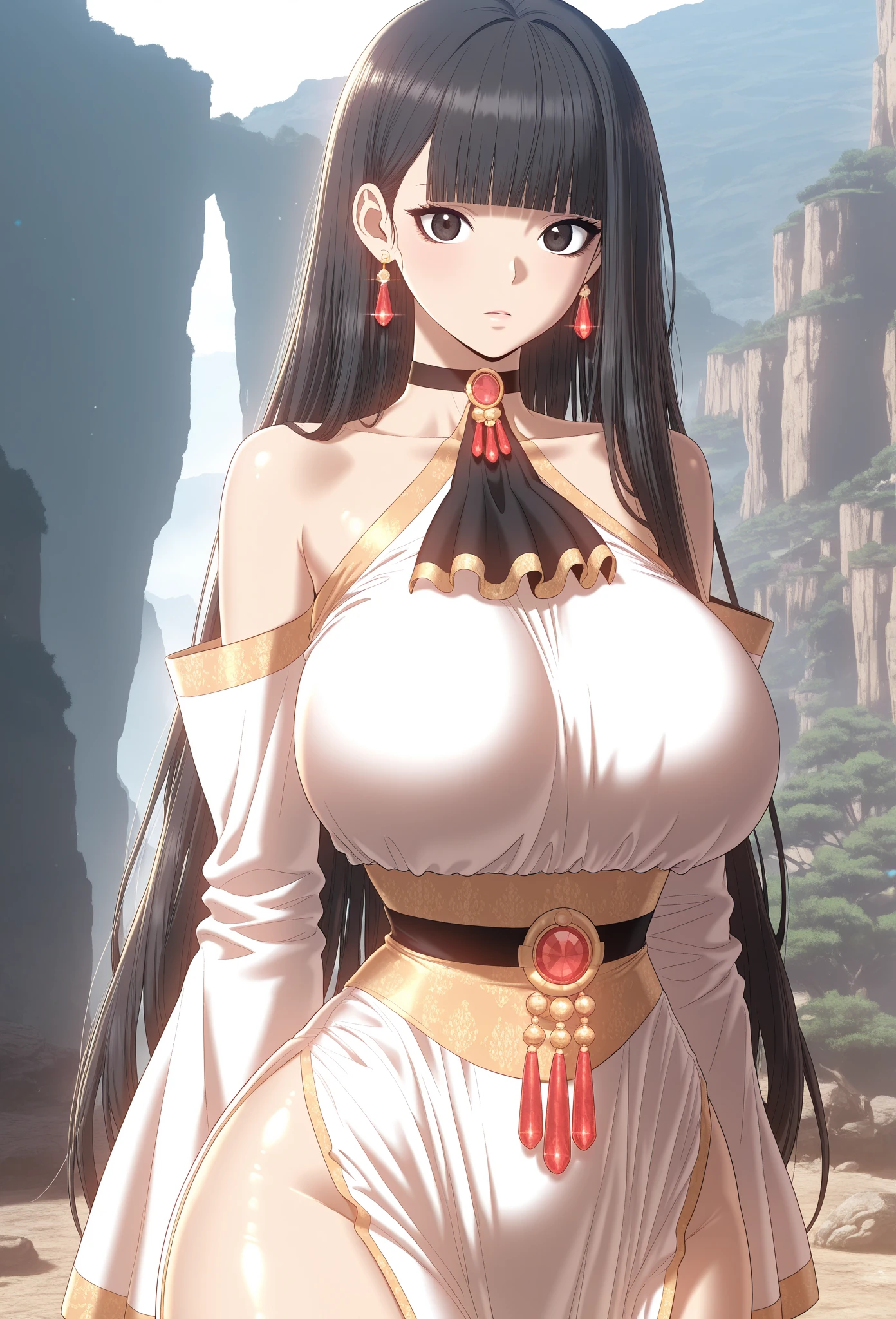 A Spanish anime girl with huge breasts