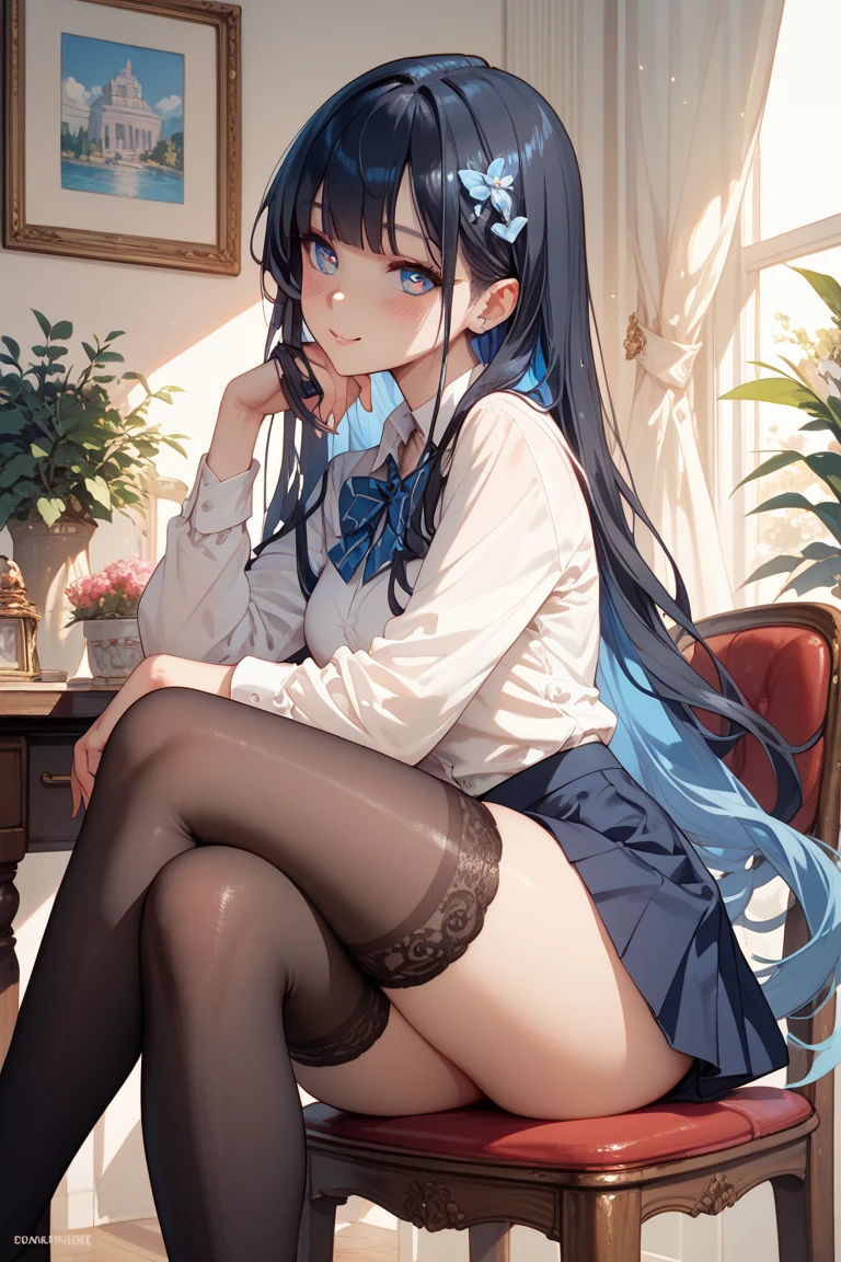 校服、skirt by the、Black tights、ミニskirt by the、Panchira、opening legs、sitting on the desk、take one's feet off the desk、spreads both leg、Show-off panties、schools、風がskirt by theをめくる、Glowing face、laugh face、floating white gloves、tickled by hand、Tickling on the soles of the feet、Crooked fingers、Show me your side that can't move、Tickled on the side