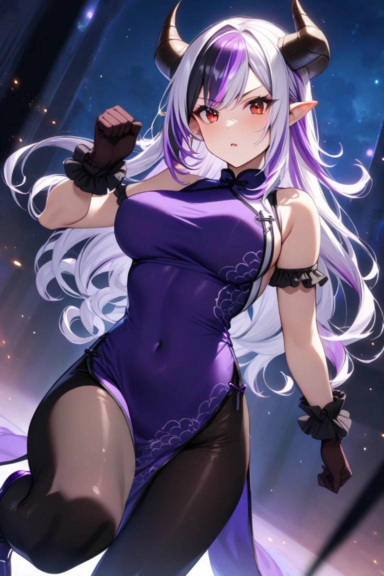 (shylily/(Twich/):1.5),(masterpiece:1.2),(best quality:1.2),, (1girl:1.3),(best quality,highres,4k,masterpiece:1.2),solo,woman,,(long hair,beautiful detailed eyes,beautiful detailed lips,fit body,fashionable,makeup,black dress,high heels),portrait,studio lighting,vivid colors,sharp focus