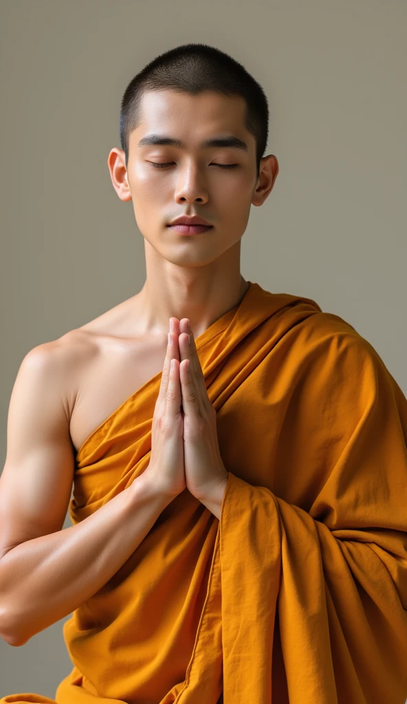 buddhist monk meditating, comic style