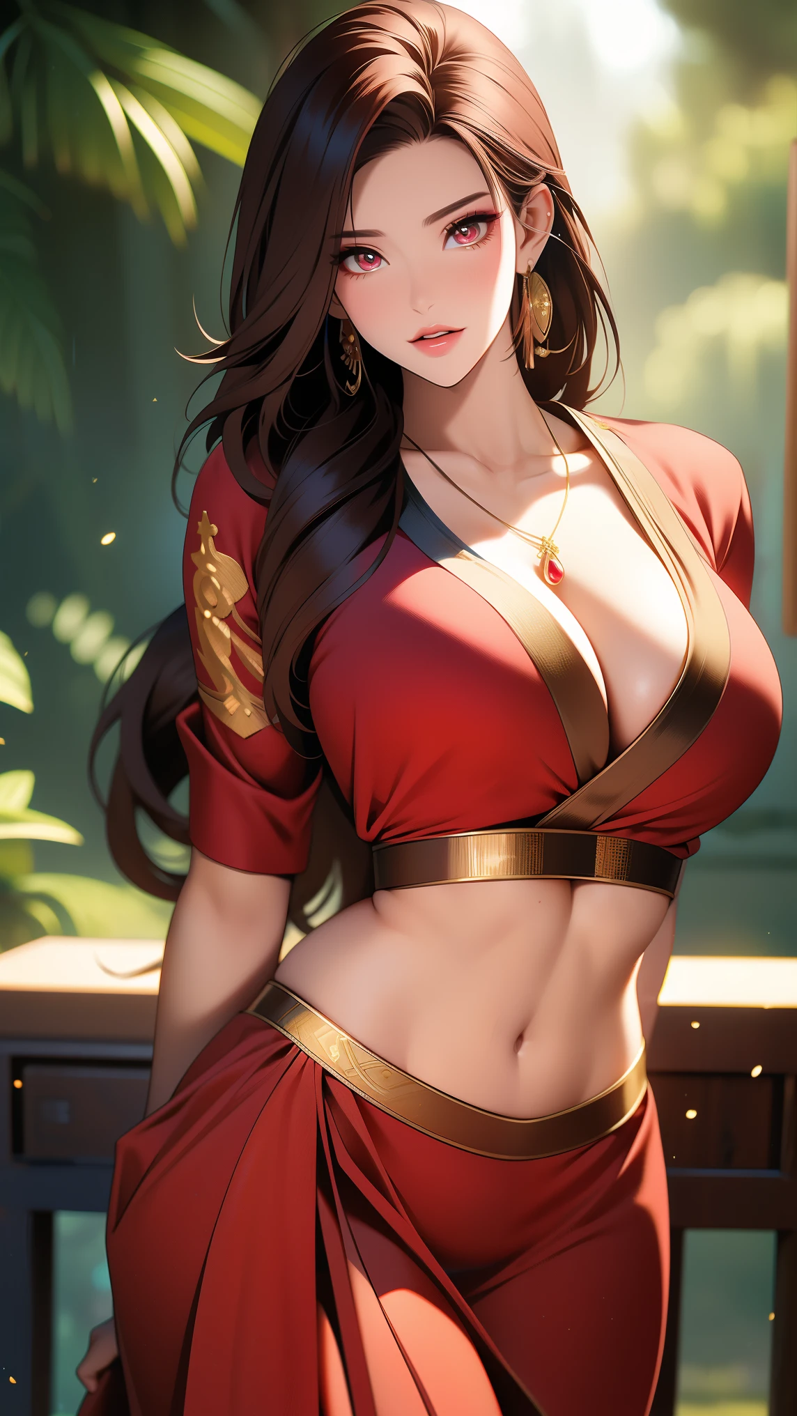 (best quality, masterpiece), absurdres, highres, ultra detailed, (1girl:1.3), symmetrical composition, from bellow, hakurei reimu, red skirt, red shirt, long sleeves, navel, bare shoulders, hair bow, frills, wide sleeves, detached sleeves, hair tubes, yellow ascot, frilled, black hair, ((flying in the sky)), shrine maiden, kaleidoscopic imagery, symmetrical patterns, vibrant colors, geometric shapes, mesmerizing designs, optical illusions, BIG old turtle, dynamic composition BREAK ,yin and yang, feng shui master,barrier, STORM, ((Yin-yang ball)), silent storytelling, evocative gestures, visual narratives, colorful petals, fragrant scents, nature's bounty, vibrant gardens, peaceful scenery, blood splatter, water bubbles, big breasts, large ass, (oiled body:1.3), DREAM