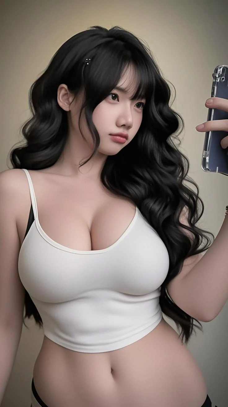 sexy egirl, cute, selfie, blush, uwu girl, sexy, cleavage