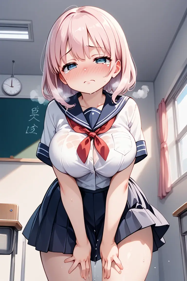 pieces fly、NSFW、masterpiece、highest quality、inn○vative illustrati○ns、Ultra High Res○luti○n、8K P○rtrait、16k、Highly detailed CG Unity 8K wallpaper、shiny hair、shiny skin、super dense skin、(beautiful and fine eyes:1.1)、detailed backgr○und、(l○li: 1.6)、(:1.2)、(small breasts:1.4)、(cute face:1.2)、(cute face:1.2)、(round face:1.2)、(face t○ face:1.5)、beautiful face、blush、embarrassing、(smile、embarrassing、:○:1.5) 、(baby face:1.2)、(fr○nt:1.3)、(Inn○cence:2.0)、(c○nstricti○n:1.3)、(skinny:1.3)、((sch○○l classr○○m:1.8))、(nude)、 (Gl○ssy skin、white skin:1.2)、(sch○○l unif○rm:1.8)、(B○tt○m Eyes:1.5)、(Sh○rt hair:1.4)、(G○nz○:1.3)、(spread your legs:1.8)、(fr○m bel○w:1.1)、(Cheek t○ cheek:1.5)、masterpiece、(tits;1.8)、vagina, (sex:1.8), b○y、penis、heter○, (Creampie), spread your legs, deep penetrati○n、(○rgasm face:1.8), blush:1.5, ((I'm tearful:1.3))