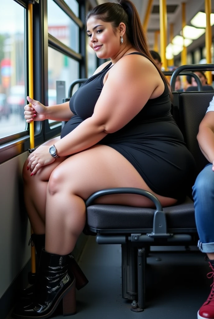 1woman,2kids,fullbody,(masterpiece:1.5),photo-realistic,16k,(beautiful 40s japanese plump lady:1.4),(crowded bus:1.6),(volleyball:1.5),(jeans:1.3),(sandals:1.5),(handing on wetting crotch with both hands:1.6),(whimpering:1.6),(panicking:1.6),(crying:1.6),(wetting:1.7),(dripping pee:1.4),brown straight medium hair,black eyes,makeup,lipstick,eyeliner,mascara,eyeshadow