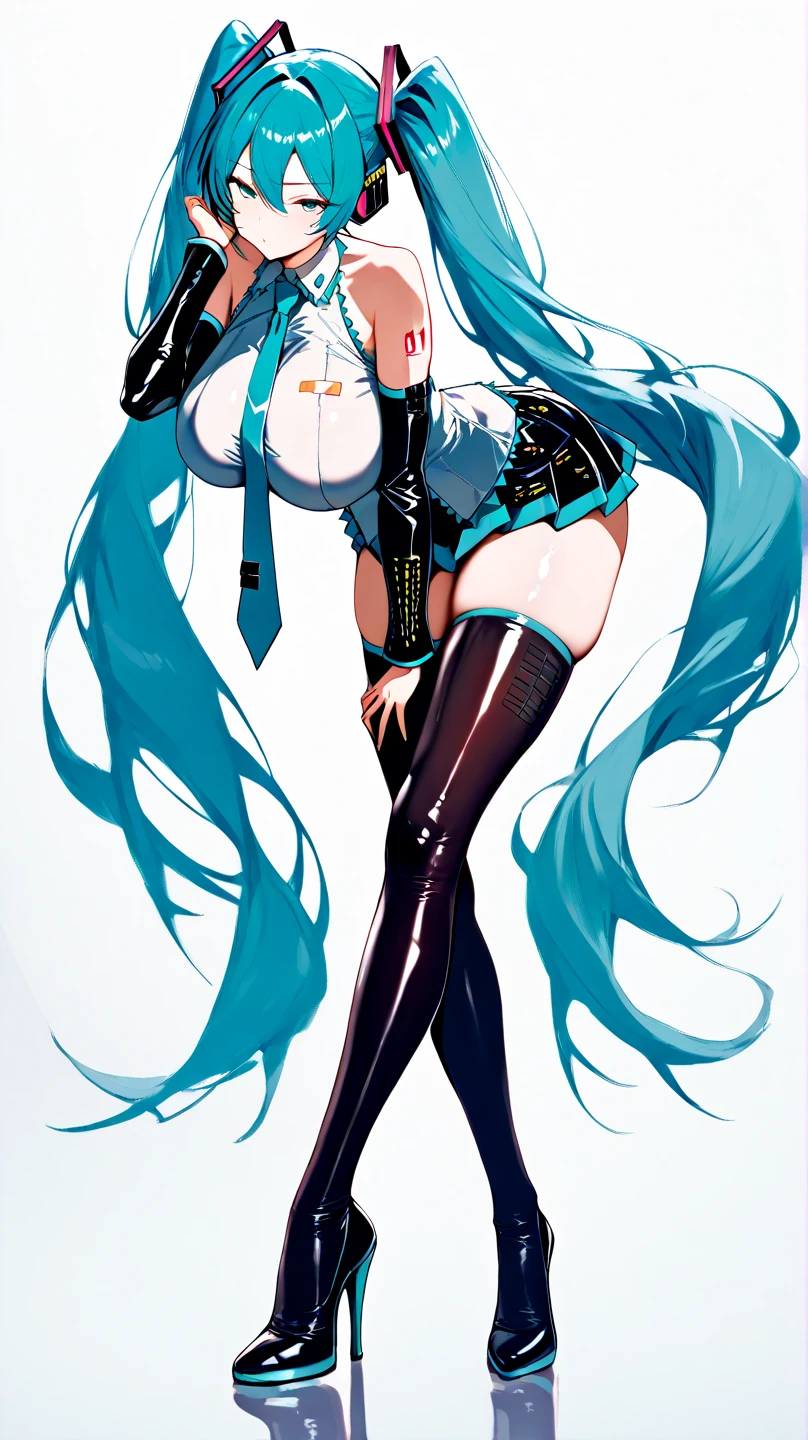 Blue Hair、Blue latex suit、Big 、Big Breasts、transformation、Show cleavage、Firm stomach、Big Ass、Semi-long hair、sexy、cute、Sexy、Clothing、Fighting Pose、Fight