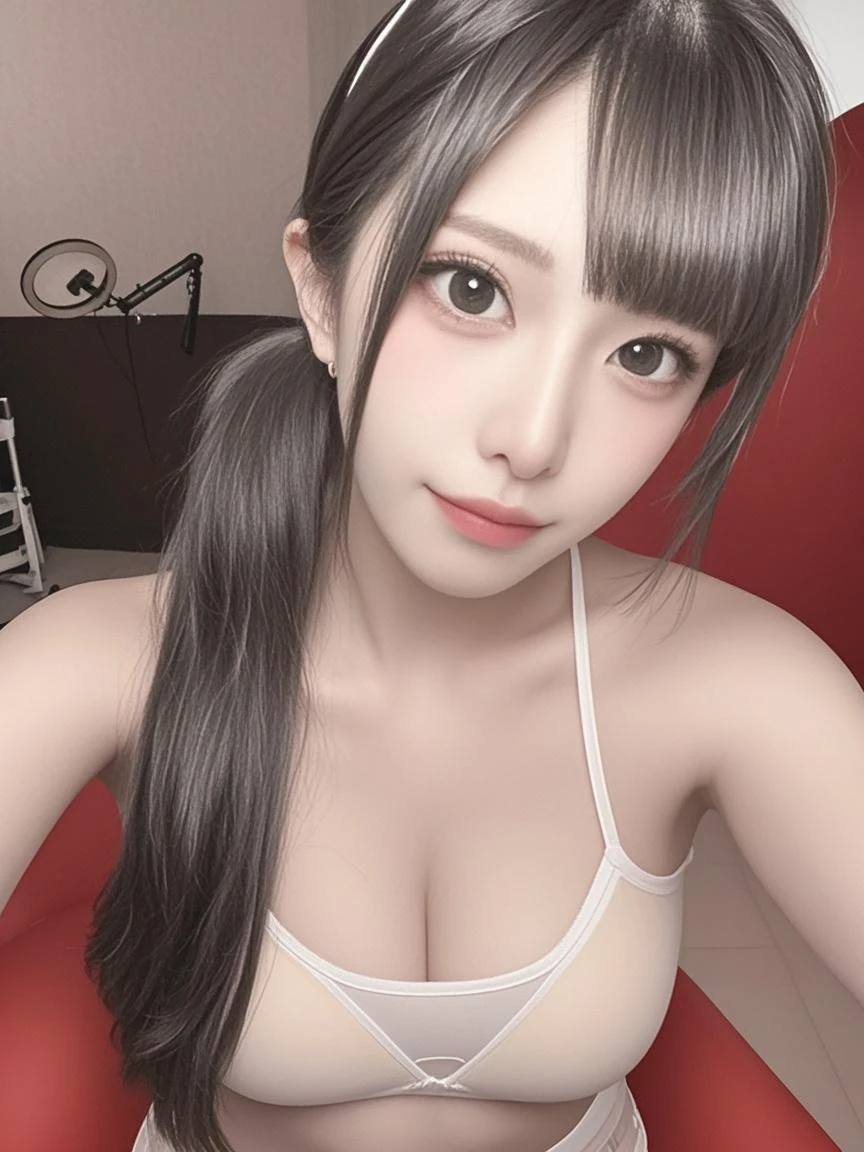 girl, Sweat, vapor, Medium Chest, shy, Great hands, Looking at the audience, Cute Smile