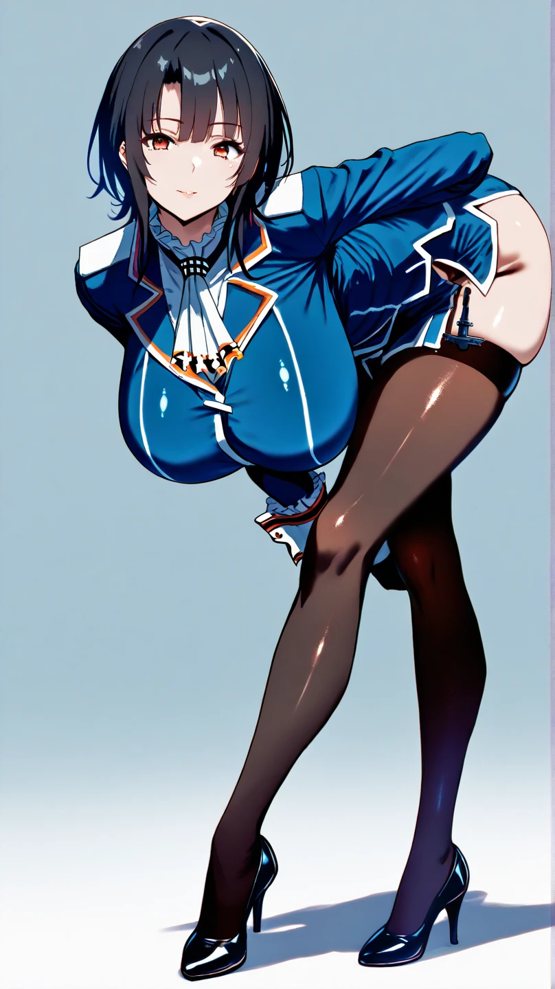 (masterpiece, best quality:1.2), 1girl, solo,standing_split,
Clorinde, white gloves, tricorne, black pantyhose, sleeveless clothing,Sleeveless shirt, Unzip the jacket, detail_face, eyeslashes, purple shinny hair