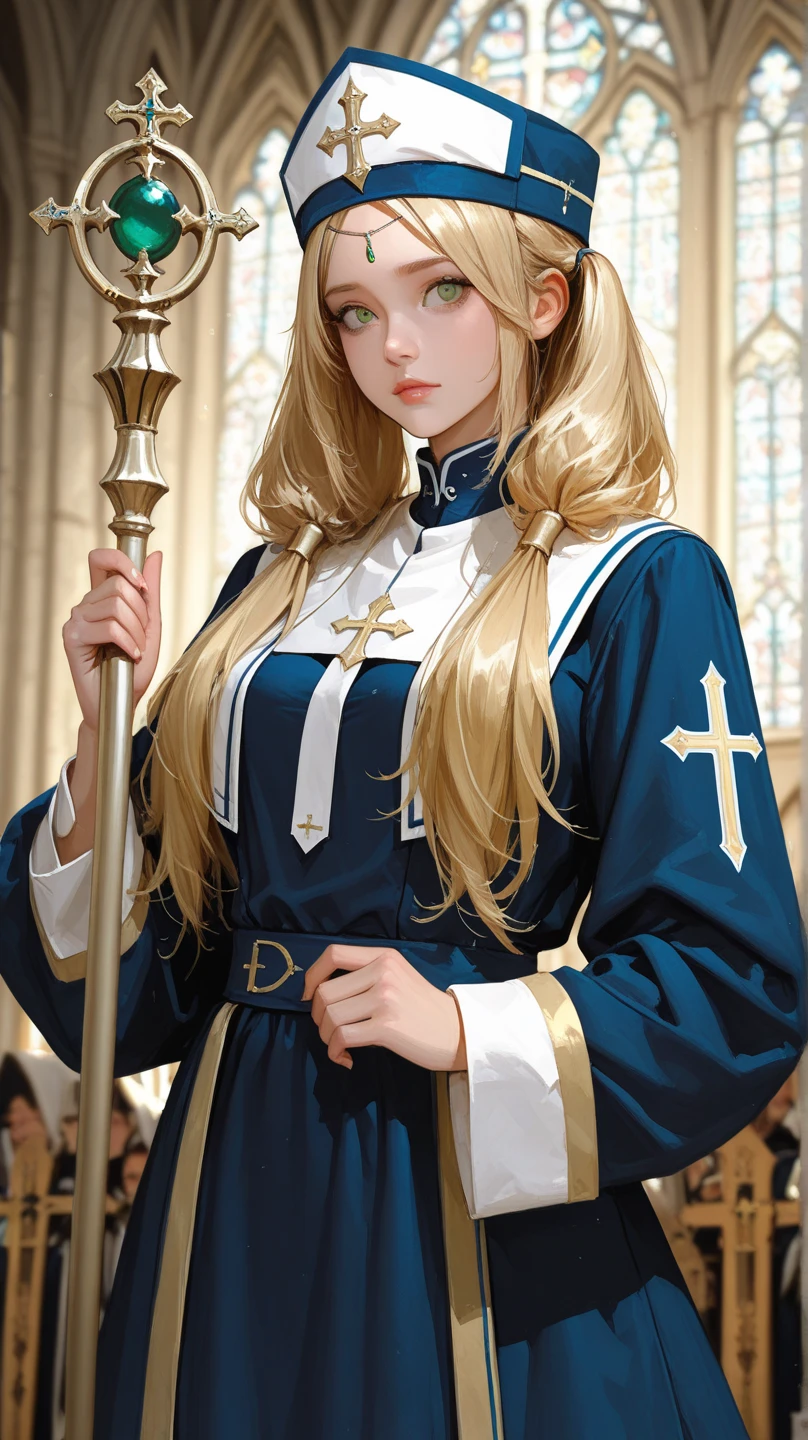 holding an cane