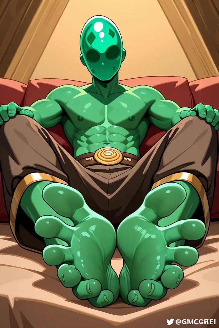 NSFW,8k hd,masterpiece, ,by zackary911,by chunie,(by meesh:1.2),by kiyosan,by sigma,  <lora:salarian:0.8>, (salarian,green penis, foreskin, green balls, balls,bodily fluids, 3 fingers, green skin, sweaty, sweaty penis), front view, looking at viewer,   [scales:0.5], sharp focus, (beautiful), (detailed background, depth of field, sitting on chair )