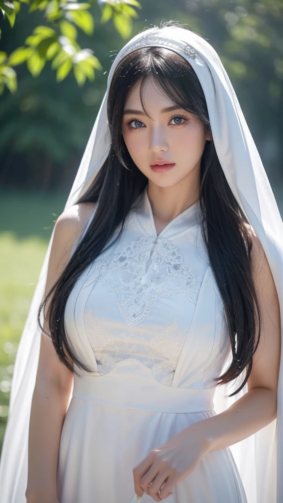 ulzang-6500-v1.1,(RAW photo:1.2),((Photorealistic:1.4))Best quality ,Masterpiece, illustration, An extremely delicate and beautiful, Extremely detailed ,CG ,Unity ,8K wallpaper, Amazing, finedetail, Masterpiece,Best quality,offcial art,Extremely detailed Cg Unity 8K wallpaper,absurderes, unbelievable Ridiculous, hugefilesize, Ultra-detailed, A high resolution, Extremely detailed,Beautiful detailed girl, Extremely detailed eyes and face, Beautiful detailed eyes,light in face,Cinematic lighting,((Hanfu)),1girll,full bodyesbian,full body shot of,See-through,view the viewer,((White hair)),((blissful))