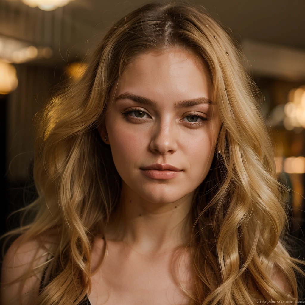 light blonde small face long hair girl wearing red sexy dress in europe