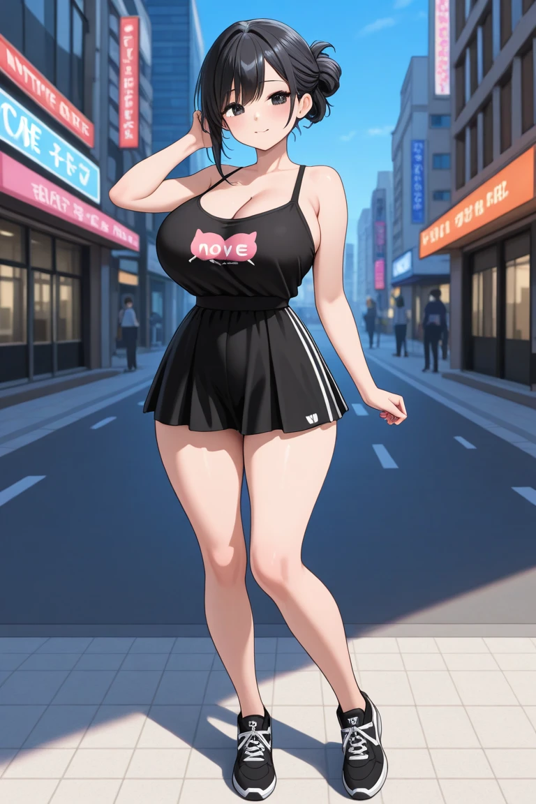 (front view detailed body, long belly , Slender body, tight body , thicc, large breast, breast, long thighs, masterpiece, long hair, very long hair, fwbak, mature female, hairclip,hair_between_eyes, very_long_hair, cowboy shot, front shot, looking at viewer, Beautiful Finger,Beautiful long legs,Beautiful body,Beautiful Nose,Beautiful character design, perfect eyes, perfect face,expressive eyes, looking at viewer,(Full_body),(Focus on her face), official art,extremely detailed CG unity 8k wallpaper, perfect lighting,Colorful, Bright_Front_face_Lighting,shiny skin, (masterpiece:1.0),(best_quality:1.0), ultra high res,4K,ultra-detailed, photography, 8K, HDR, highres, absurdres:1.2, Kodak portra 400, film grain, blurry background, bokeh:1.2, lens flare, (vibrant_color:1.2) (Beautiful,large_Breasts:1.4), (beautiful_face:1.5),(narrow_waist), facing the viewer