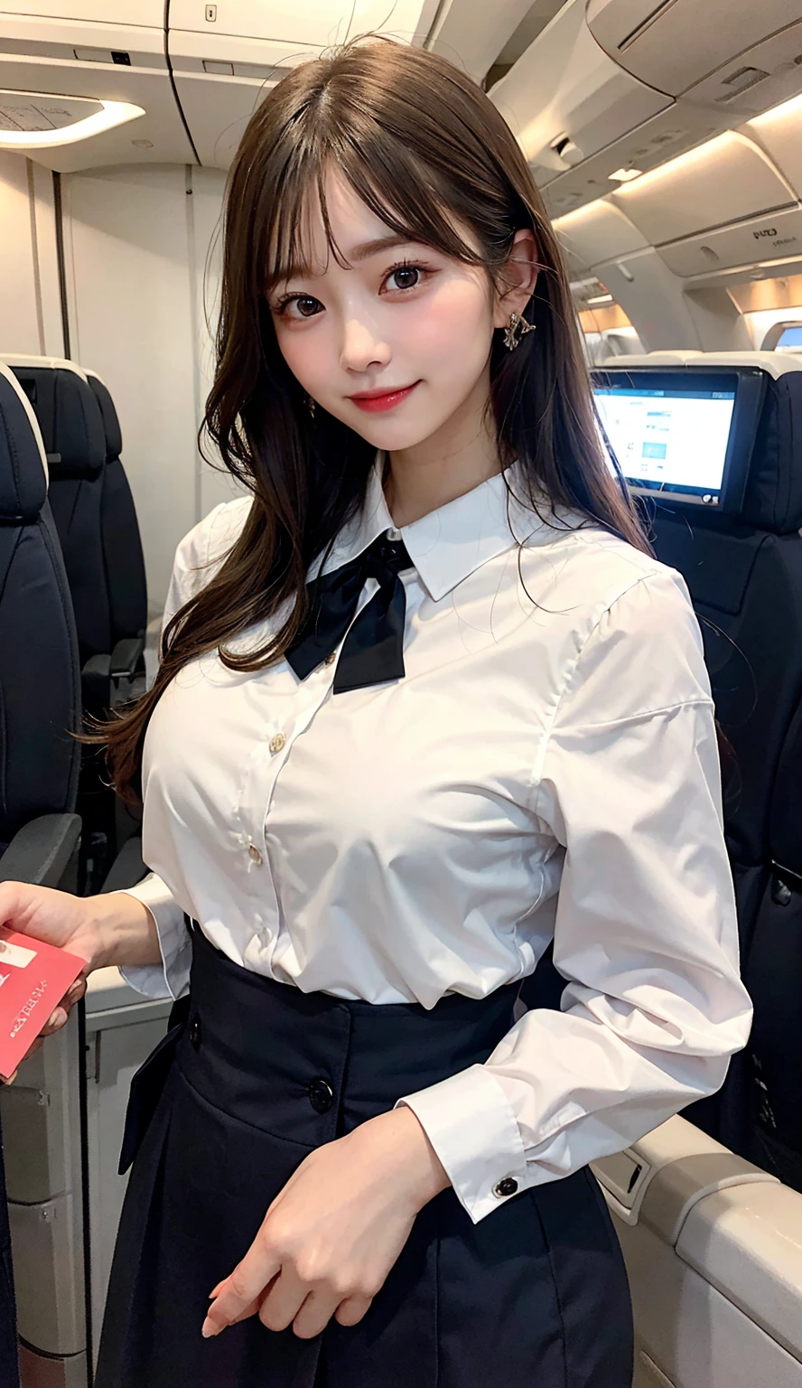top-quality、hight resolution、8k、32k、Fine details、电影灯光、20 year old girl、sexy  pose、frombelow、Super Detail、(Planes、On the plane)、Flight attendant uniforms、stewardess、cabin attendant、huge tit、sexy  pose、perfect bodies、perfect hand、tucking up the skirt、fishnets pantyhose