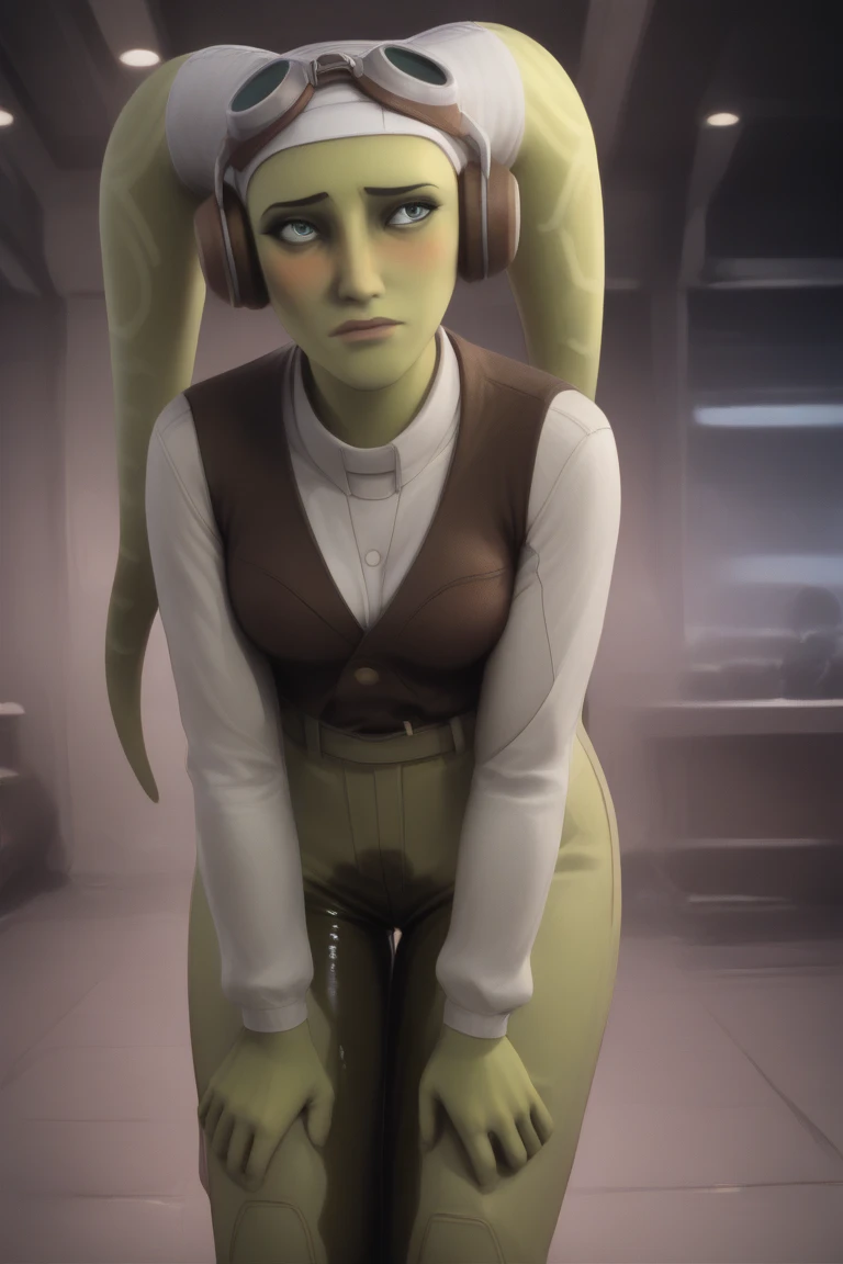 score_9_up, score_8_up, score_7_up, 1girl, solo, mature female, ((Hera Syndulla)),(( twi’lek race))(((green skin color))), long horns, blue eyes, pink lips, parted lips, fit slim body, ((perfect medium erected breast)), (((brown jacket, nude tits, brown tight thong))), (((Cyberpunk interior, living room, with neon lights))), perfect model body, wide hips, pumped up ass, (((in bed))) (((doing blowjob in 69 position)))(((sucking penis))) (((blowjob in 69 position))), (((POV))), lewd view,