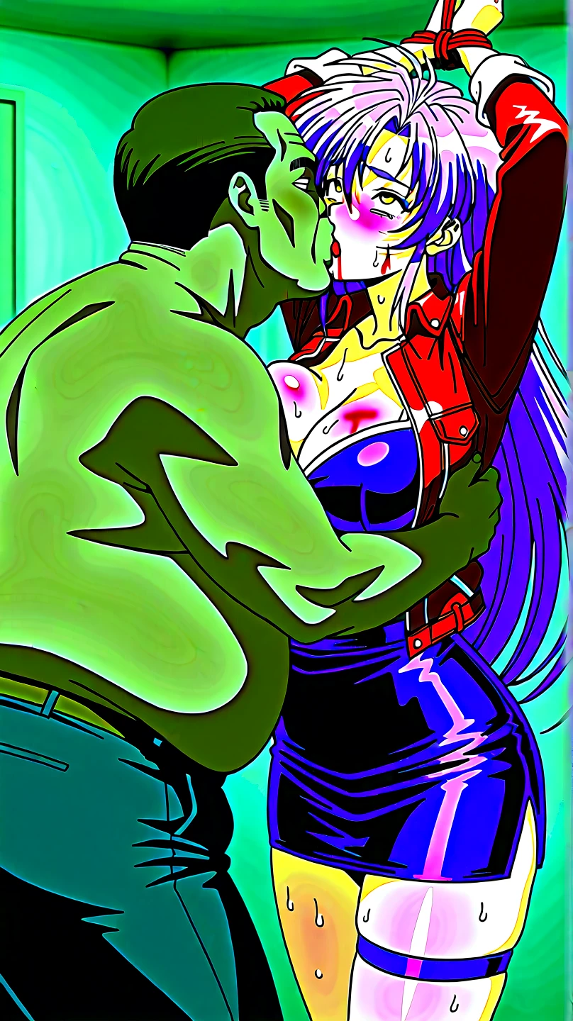 (((Poison Ivy))), (((Superman))), High quality, best quality, masterpiece, (((1boy, 1girl))), (((hetero:1.5))), mature woman, curves, (((long wavy redhead hair))), green eyes. cleavage. (((woman completely nude))), nsfw, (((couple focus))), (((lots of cum, ejaculating huge load))), (((ahegao, screaming orgasm face))), (((rape, rough sex, large penetration, suspended congress, carrying sex, legs wrapped around man's waist, massive creampie, extremely large muscular man, huge thick penis, stomach_bulge, large breasts, breast sucking))), (((side view)))