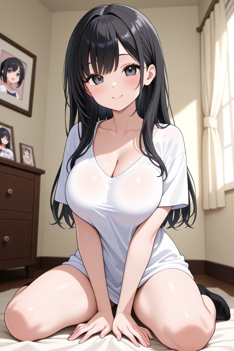 Natsuko Masaki Natsuko Masaki | Doukyuusei Remake Classmate Remake, masterpiece, best quality, an attractive sexy mature woman showing naked nipples in white blouse lying on couch, 1girl, breasts, solo, nipples, underwear, thong panties, jewelry, bracelet, red face, cleavage, navel, ring, looking at viewer, shy smile, earrings